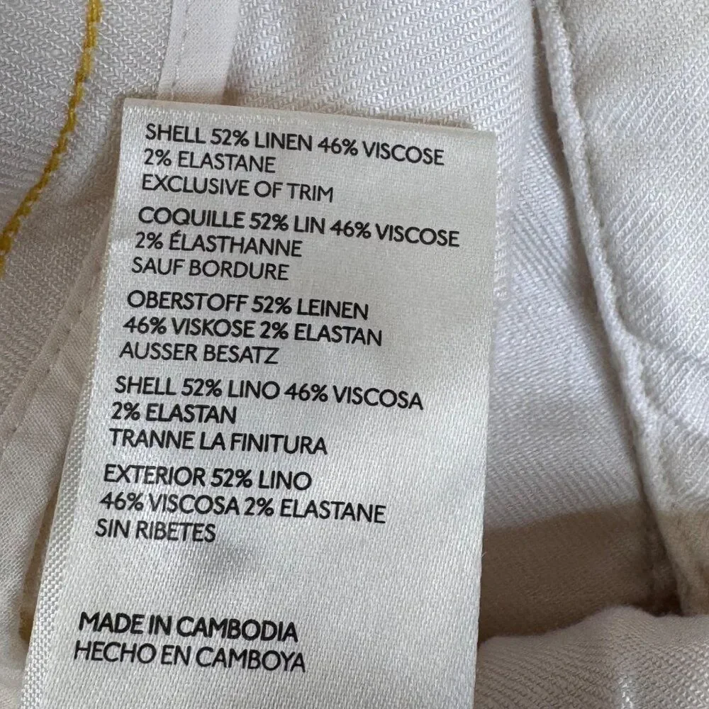 Anthropologie Maeve The Colette Short Ivory 31 - Picture 6 of 10